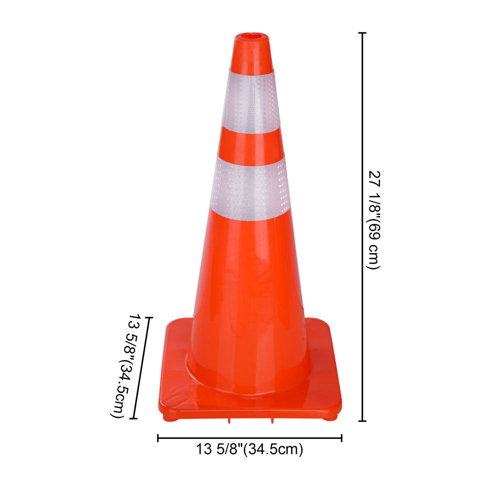 Yescom 6pcs 28-In Road Traffic Safety Cones Reflective Collar Image