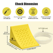 Yescom Wheel Chocks 2ct. for 24-32in. Tire, 33,000lbs GVWR, Polyurethane Image