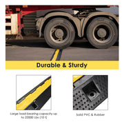 Yescom Cable Ramp Protector Rubber Cable Cover 1-Channel for 2" Cables Image