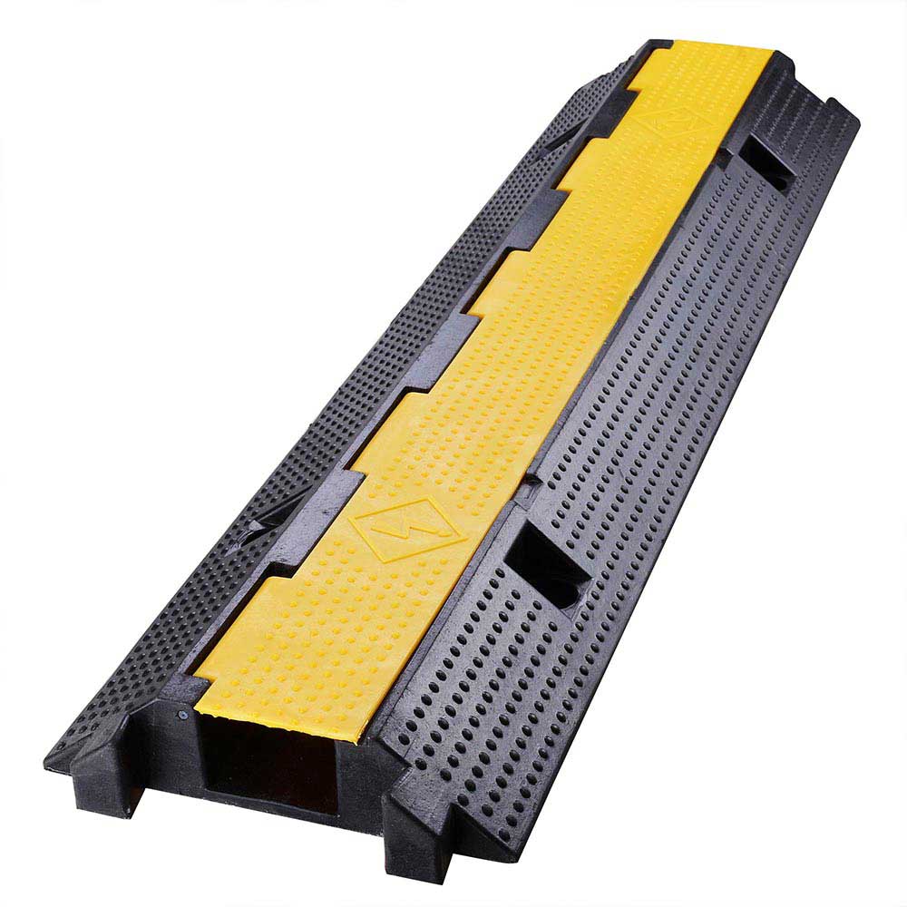 Yescom Cable Ramp Protector Rubber Cable Cover 1-Channel Image