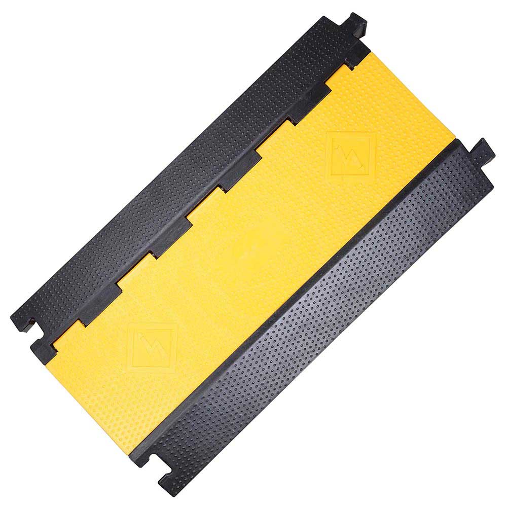 Yescom Cable Ramp Protector Rubber Cable Cover 3-Channel for 2