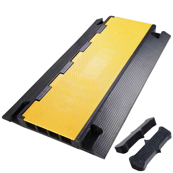 Yescom Cable Ramp Protector Rubber Cable Cover 4 Channel Image
