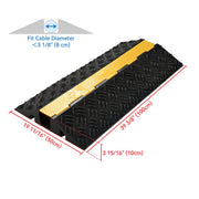 Yescom Cable Ramp Rubber Hose Protector 1 Channel for 3 1/8" Cables Image