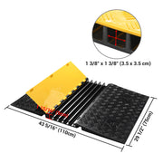 Yescom ADA Cable Ramp Rubber Speed Bump 5-Channel for 1 3/8" Cables Image