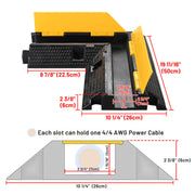 Yescom 1-Channel Cable Ramp Protector 90° Left/Right Turn Corner for 2" Cables Image