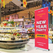 Yescom Retractable Banner Stand for Events Trade Shows Custom Printed 33x79 Image