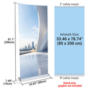 Yescom 33 x 79 in Aluminum Trade Show Retractable Banner Stands 5ct. Image