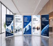 Yescom 33 x 79 in Aluminum Trade Show Retractable Banner Stands 5ct. Image