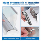 Yescom 33 x 79 in Aluminum Trade Show Retractable Banner Stands 5ct. Image