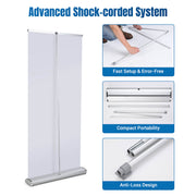 Yescom 33 x 79 in Aluminum Trade Show Retractable Banner Stands 5ct. Image