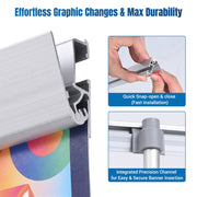Yescom 33 x 79 in Aluminum Trade Show Retractable Banner Stands 5ct. Image