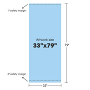 Yescom Retractable Banner Stand for Events Trade Shows Custom Printed 33x79 Image