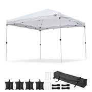 Yescom Ez Pop Up Canopy Tent 10'x10' Waterproof Shelter, White (Rolling Bag) Image