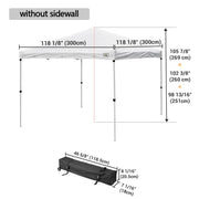 Yescom 10x10 Pop Up Canopy Tent with Bag, Optional Sidewalls Image