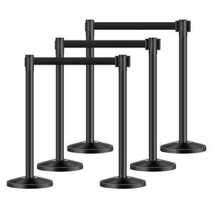 Yescom 6pcs Crowd Control Stanchions with 6.5ft Retractable Belt
