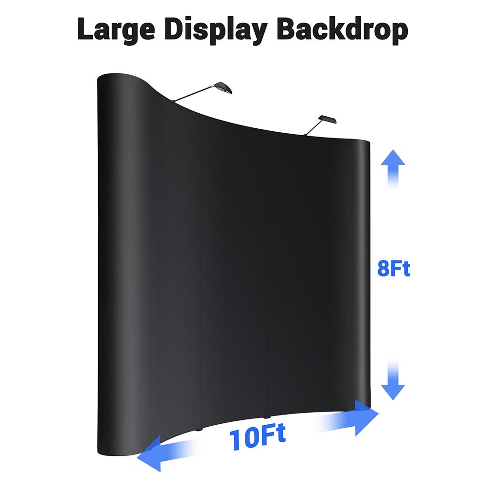 Yescom 10' Pop Up Trade Show Display Booth w/ Case Black Image