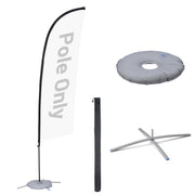 Yescom Feather Flag Pole Kit - 10 Sets, Base Type Options, 10.3ft Pole+Base Image