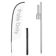 Yescom Feather Flag Pole Kit - 10 Sets, Base Type Options, 10.3ft Pole+Spike Image