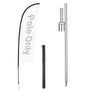 Yescom Feather Flag Pole Kit - 10 Sets, Base Type Options, 10.3ft Pole+Spike Image