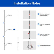 Yescom Feather Flag Pole Kit - 10 Sets, Base Type Options Image