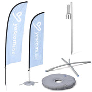 Yescom Feather Flag Pole Kit - 10 Sets, Base Type Options Image
