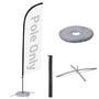 Yescom Feather Flag Pole Kit - 10 Sets, Base Type Options, 8.2ft Pole+Base Image