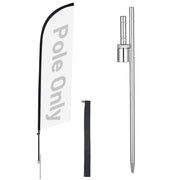 Yescom Feather Flag Pole Kit - 10 Sets, Base Type Options, 8.2ft Pole+Spike Image