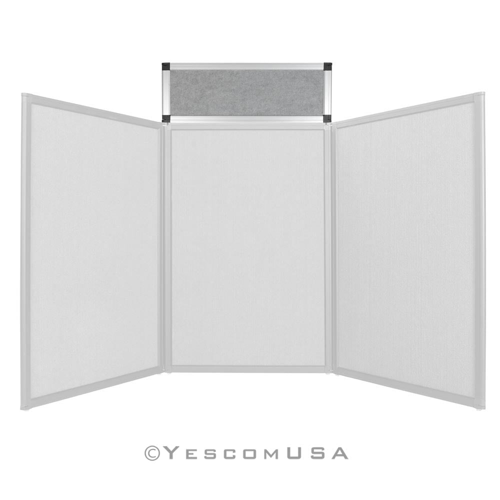 Yescom Trade Show Display Folding Board Header Gray Image