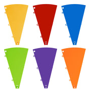 Yescom Modular Prize Wheel Elements(Plate, Center Piece, Peg Options), Rainbow Plates 6ct/pk Image