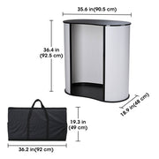 Yescom Trade Show Display Podium Table Counter Stand Black Image