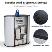 Yescom Trade Show Display Podium Table Counter Stand Black Image