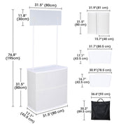 Yescom Portable Trade Show Promotion Table Counter Demo Display Image