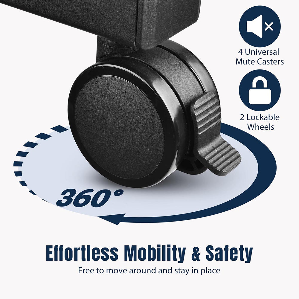 Yescom Podium Standing Desk Classroom Church Lectern on Wheels Image