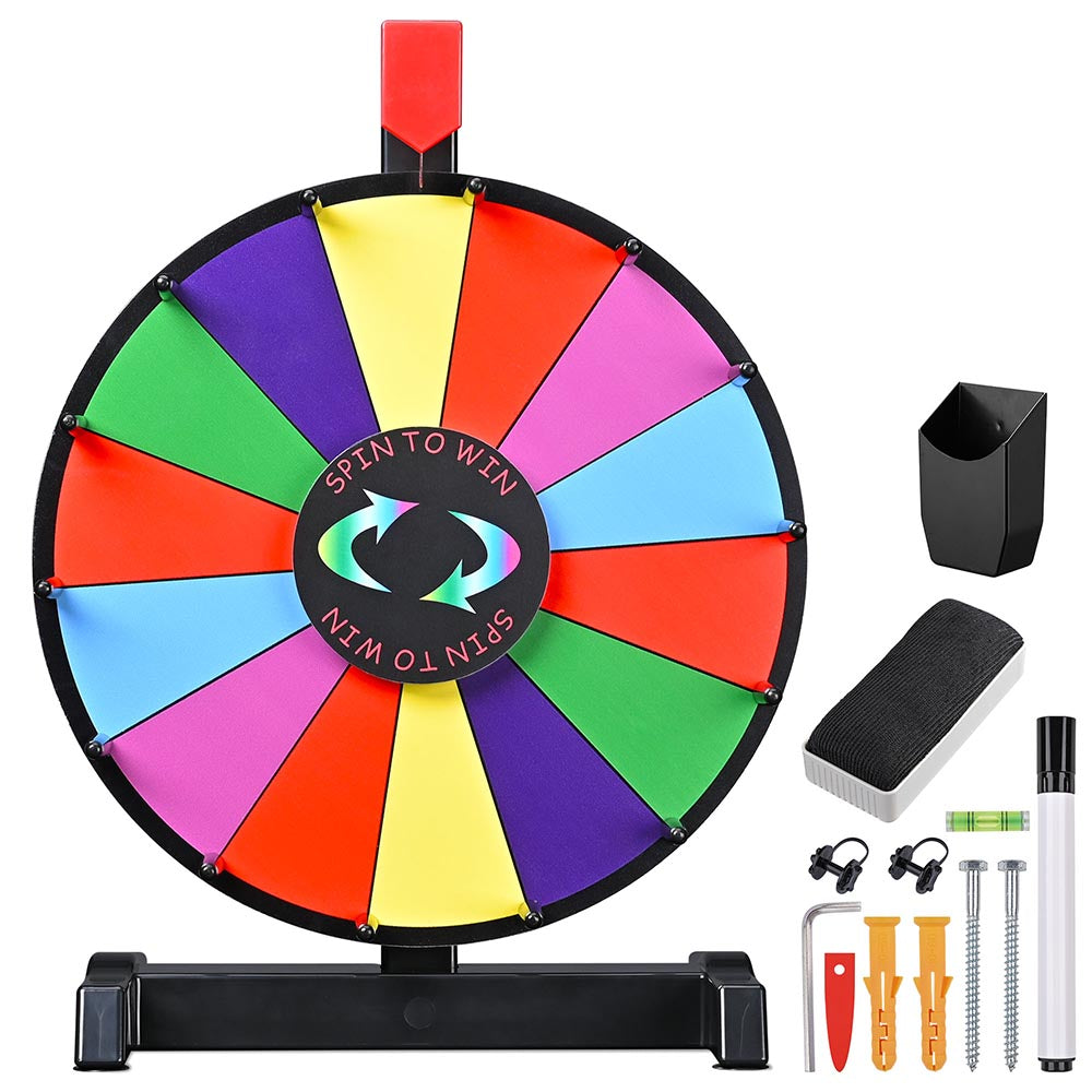 Yescom 12" Tabletop & Wall Mounted Prize Wheel Color Dry Erase Image