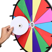 Yescom 18" Tabletop Prize Wheel Dry Erase, Dark Rainbow Image