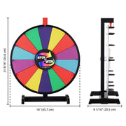 Yescom 18" Tabletop Prize Wheel Dry Erase, Dark Rainbow Image