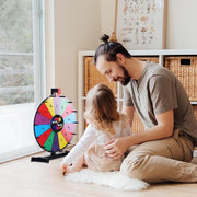 Yescom 18" Tabletop Prize Wheel Dry Erase, Dark Rainbow Image