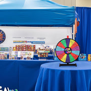 Yescom 18" Tabletop Prize Wheel Dry Erase, Dark Rainbow Image