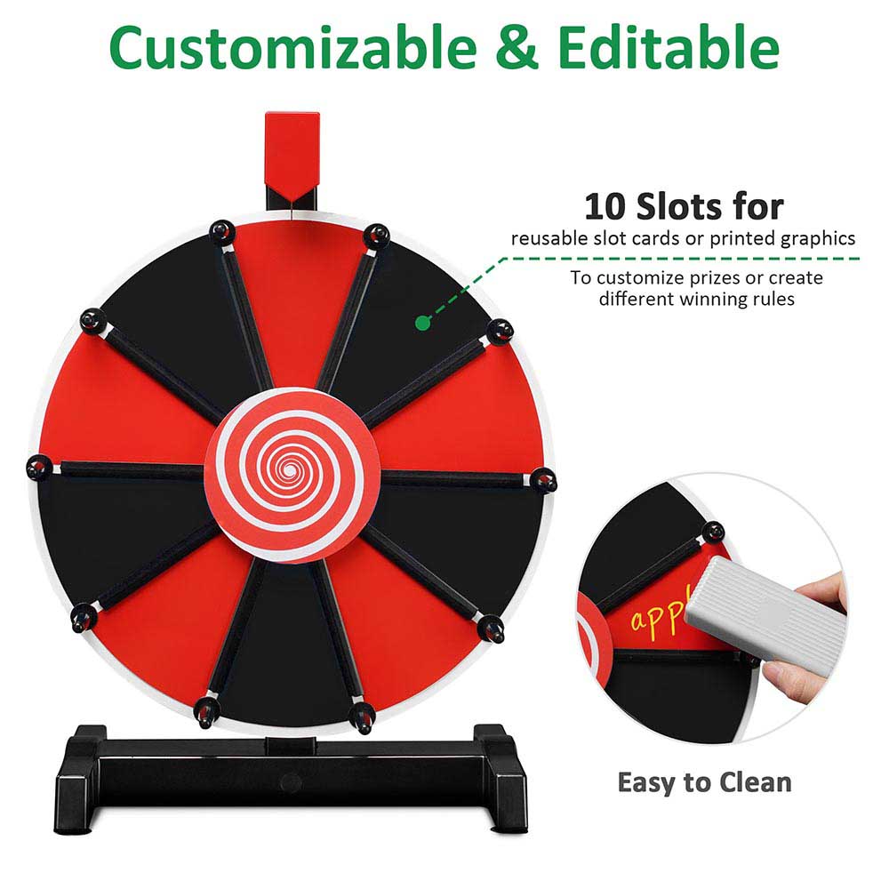 Yescom 12" 10 Slot Custom Prize Wheel Tabletop Image