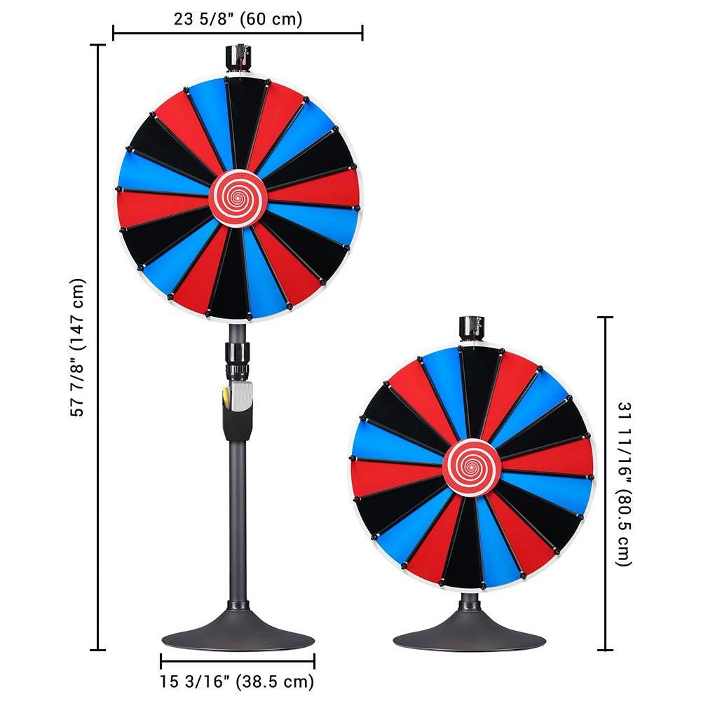 Yescom 24" 18 Slot Adjustable Spinning Prize Wheel Image