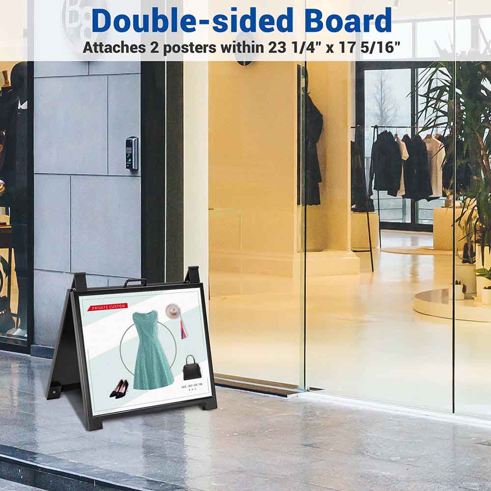 Yescom Dual-Side A Frame Sign Sidewalk 23 x 17 inch Poster Size Image