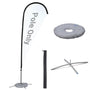 Yescom Teardrop Flag Pole Kit - 10 Sets, Base Type Options, 8.8ft Pole+Base Image