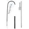 Yescom Teardrop Flag Pole Kit - 10 Sets, Base Type Options