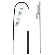 Yescom Teardrop Flag Pole Kit - 10 Sets, Base Type Options, 8.8ft Pole+Spike Image
