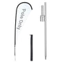 Yescom Teardrop Flag Pole Kit - 10 Sets, Base Type Options, 8.8ft Pole+Spike Image