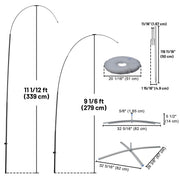 Yescom Teardrop Flag Pole Kit - 10 Sets, Base Type Options Image