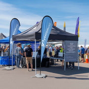 Yescom Teardrop Flag Pole Kit - 10 Sets, Base Type Options Image