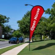 Yescom Teardrop Flag Pole Kit - 10 Sets, Base Type Options Image
