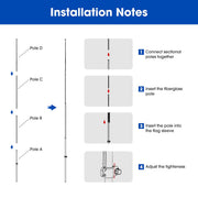 Yescom Teardrop Flag Pole Kit - 10 Sets, Base Type Options Image