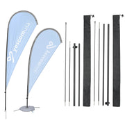 Yescom Teardrop Flag Pole Kit - 10 Sets, Base Type Options Image